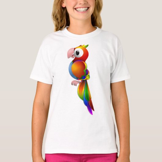 Papegaai Meisjes T-shirt (Voorkant)