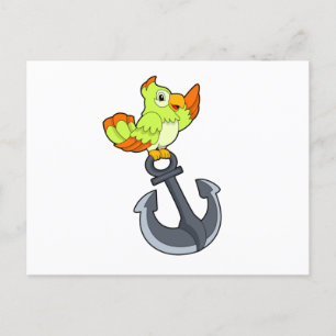 Papegaai met Anker Briefkaart