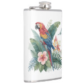 Papegaai Met Bloemen Heupfles (Rechts)