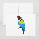 Papegaai met cilinder briefkaart (Voorkant / Achterkant)