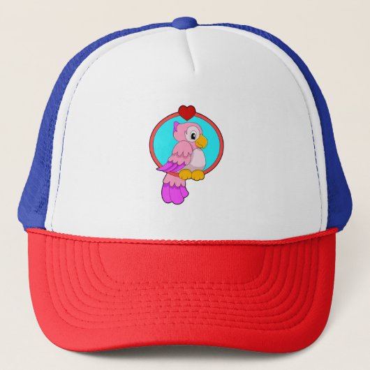 Papegaai met Hart Trucker Pet (Voorkant)