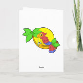 Papegaai met Kokosnoot Kaart (Achterkant)