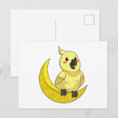 Papegaai met Maan Briefkaart (Voorkant / Achterkant)