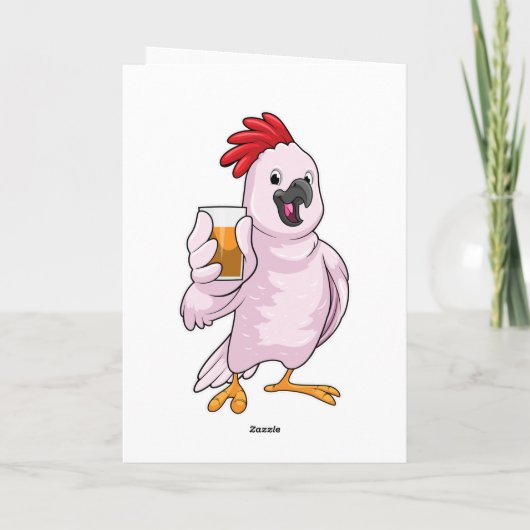 Papegaai met sap kaart (Achterkant)