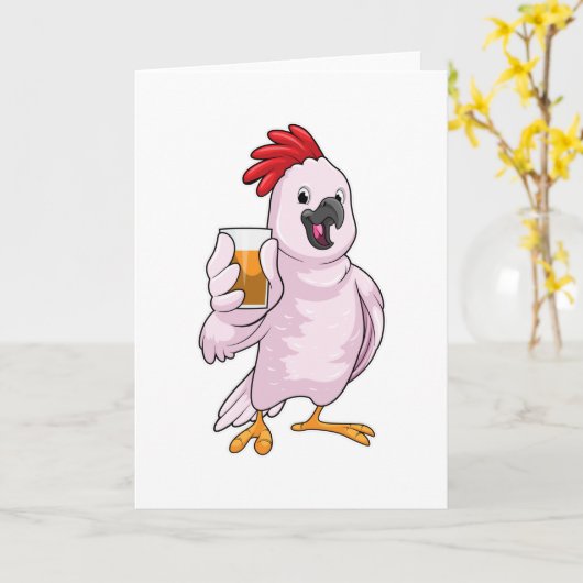 Papegaai met sap kaart (Gele Bloem)