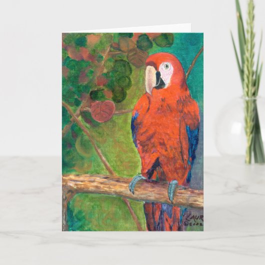 Papegaai met Seagrapes Kaart (Voorkant)