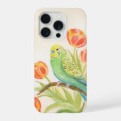 Papegaai met Tulpen iPhone Hoesje (Achterkant)