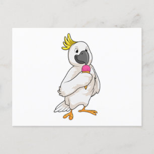 Papegaai met Waffel ijs Briefkaart