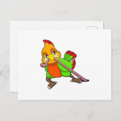 Papegaai met Worm Briefkaart (Voorkant / Achterkant)