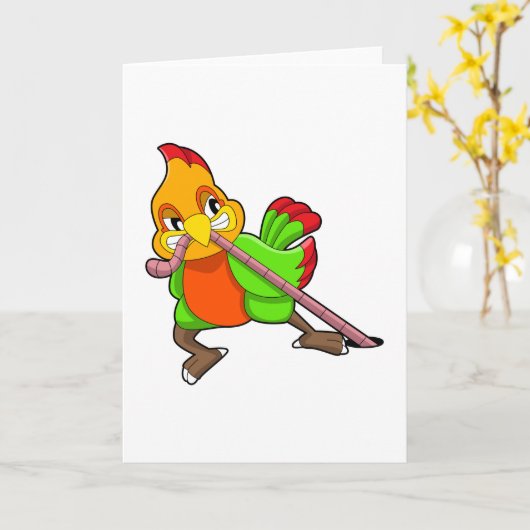 Papegaai met Worm Kaart (Gele Bloem)