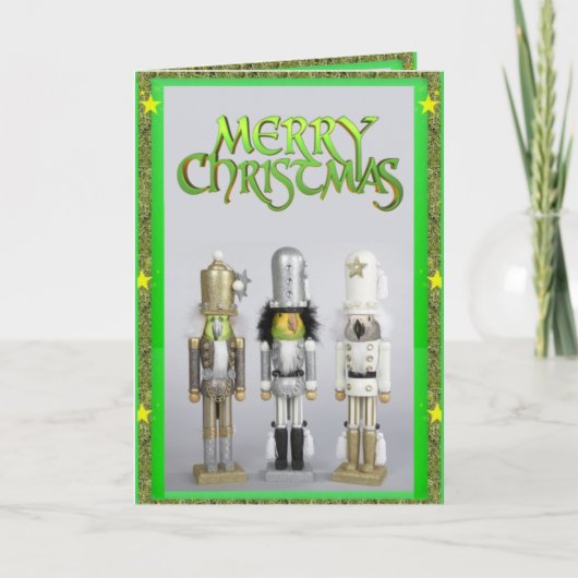 Papegaai Notenkraker Kerstkaart Kaart (Voorkant)