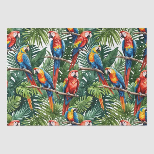 papegaai oerwoud Tissue Paper Tissuepapier (Voorkant)