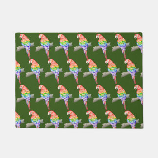 Papegaai ontwerp deurmat groen