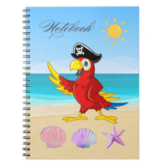 Papegaai op het strand notitieboek