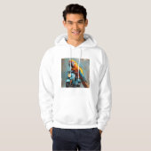 Papegaai op motor hoodie (Voorkant volledig)