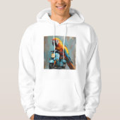 Papegaai op motor hoodie (Voorkant)