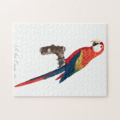  papegaai - Oude illustratie van vogels Legpuzzel (Horizontaal)