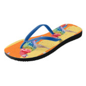 Papegaai Papegaaien Tropische Ara Vogel Oranje Men Teenslippers (Schuin)