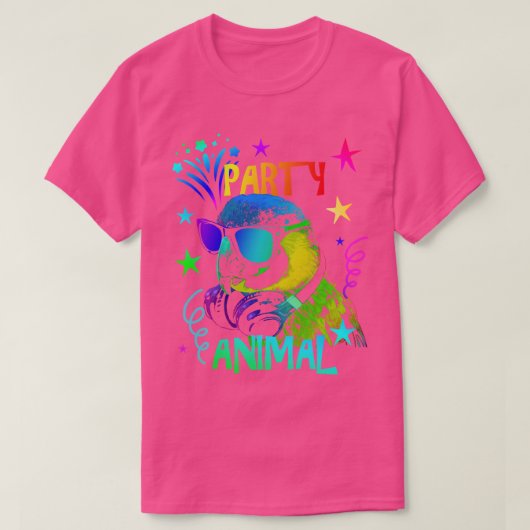 papegaai partij dier t-shirt (Design voorkant)