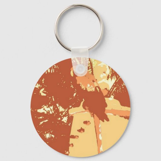 Papegaai Pop Art Sleutelhanger (Voorkant)