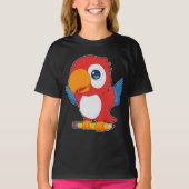 Papegaai Pupil Pencil School T-shirt (Voorkant)
