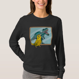 Papegaai & Rex Reflectie I Gele Lutino Grasparkiet T-shirt