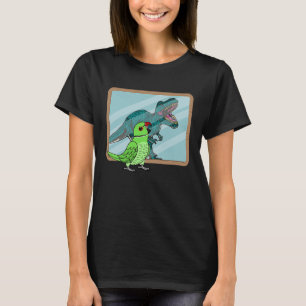 Papegaai & Rex Reflectie I Groene Indische Halsban T-shirt