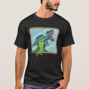 Papegaai & Rex Reflectie I Groene Papegaai T-shirt