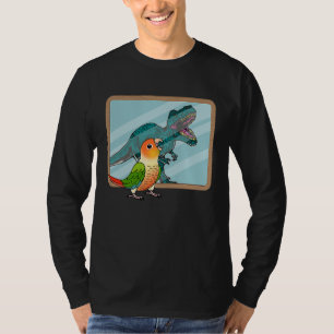 Papegaai & Rex Reflectie I Groene Wang Ananas Co T-shirt