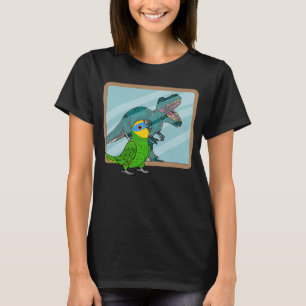 Papegaai & Rex Reflectie I Oranje gevleugelde Amaz T-shirt