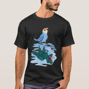Papegaai & Rex Reflectie I Perzikgezichte Dwergpap T-shirt