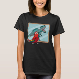Papegaai & Rex Reflectie I Rode Ara T-shirt