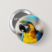 papegaai ronde button 5,7 cm (Voorkant /achterkant)