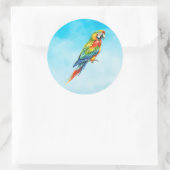 Papegaai Ronde Sticker (Tas)