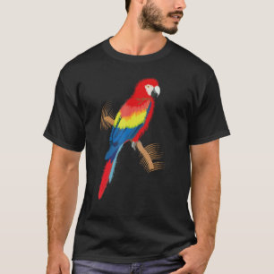 Papegaai Scarlet Macaw Kleurrijk T-shirt