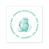 Papegaai - Schattige Baby Bird Adres Zelfinktende Stempel (Design)