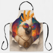 Papegaai Schort – Vrolijk Boho Design (Voorkant)