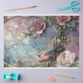 Papegaai, Shabby Chic, Siervogel & Bloemkunst Tissuepapier (Craft)