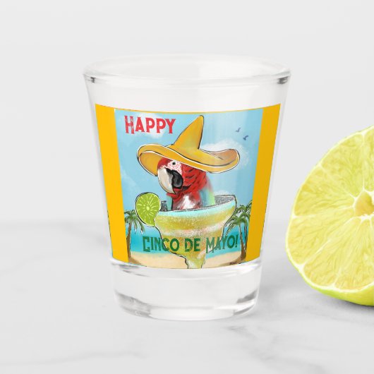 Papegaai Shot Glas (Voorkant)
