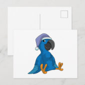 Papegaai slaapt met slaapmuts briefkaart (Voorkant / Achterkant)