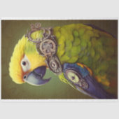 Papegaai Steampunk 3 Decoupage papier (Voorkant)