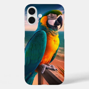Papegaai telefoonhoesje iPhone 16 plus hoesje