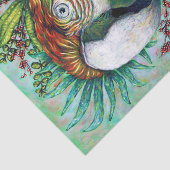 Papegaai Tropische Bloemvogel Grappig Weefsel Papi Tissuepapier (Detail)
