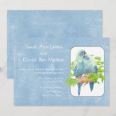Papegaai Tropische Natuur bruiloft Uitnodigen Kaart (Voorkant / Achterkant)