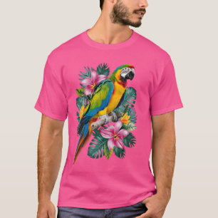 Papegaai Tropische Vogel Vakantie Strand Vintage B T-shirt
