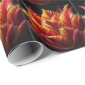 Papegaai Tulp Bloemen Rood en Geel Cadeaupapier (Rol Hoek)