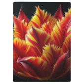 Papegaai Tulp Bloemen Rood en Geel Klembord (Achterkant)