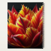 Papegaai Tulp Bloemen Rood en Geel Planner (Achterkant)
