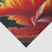 Papegaai Tulp Bloemen Rood en Geel Tissuepapier (Detail)