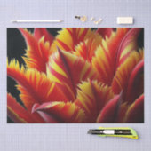 Papegaai Tulp Bloemen Rood en Geel Tissuepapier (Craft)